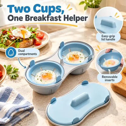 Microwave Egg Poacher, Microwave Egg Cooker for 2 Eggs 🍳