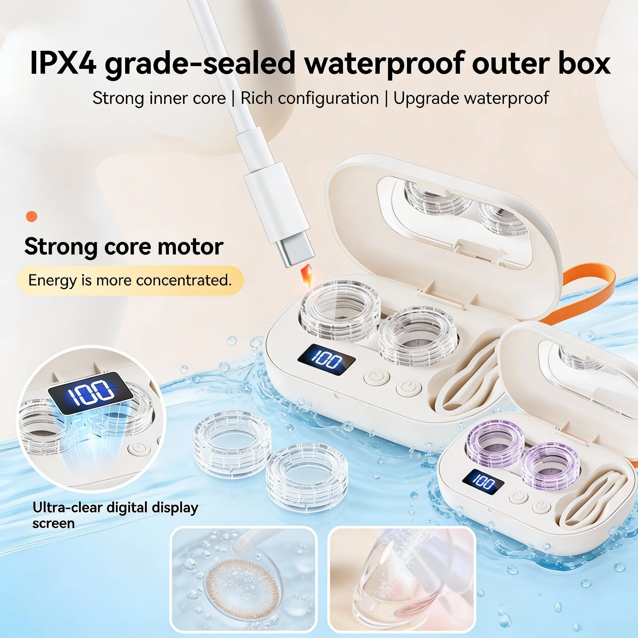 Ultrasonic Contact Lens Cleaner