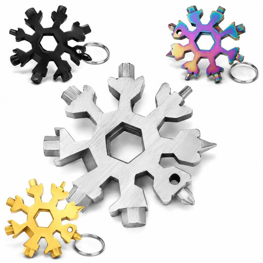 18‑in‑1 Snowflake Multi‑tool Stainless Steel Portable Wrench ❄️
