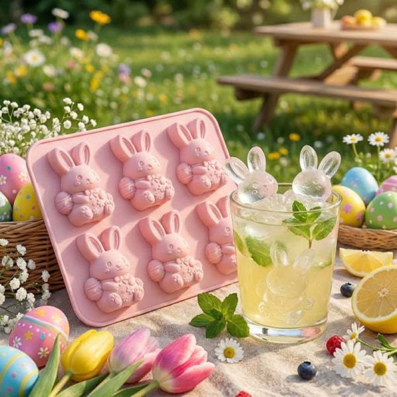 🐇🐰 Mini Highland Cow/Rabbit Ice Cube Mold – Cute 3D Ice for Drinks, Parties & Gifts