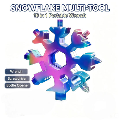 18‑in‑1 Snowflake Multi‑tool Stainless Steel Portable Wrench ❄️