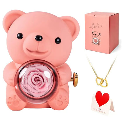💕Everlasting Rose Teddy Bear - A romantic gift