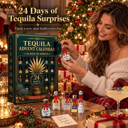 24-Day Mini Tequila Bottle Advent Blind Box for Holiday Celebration