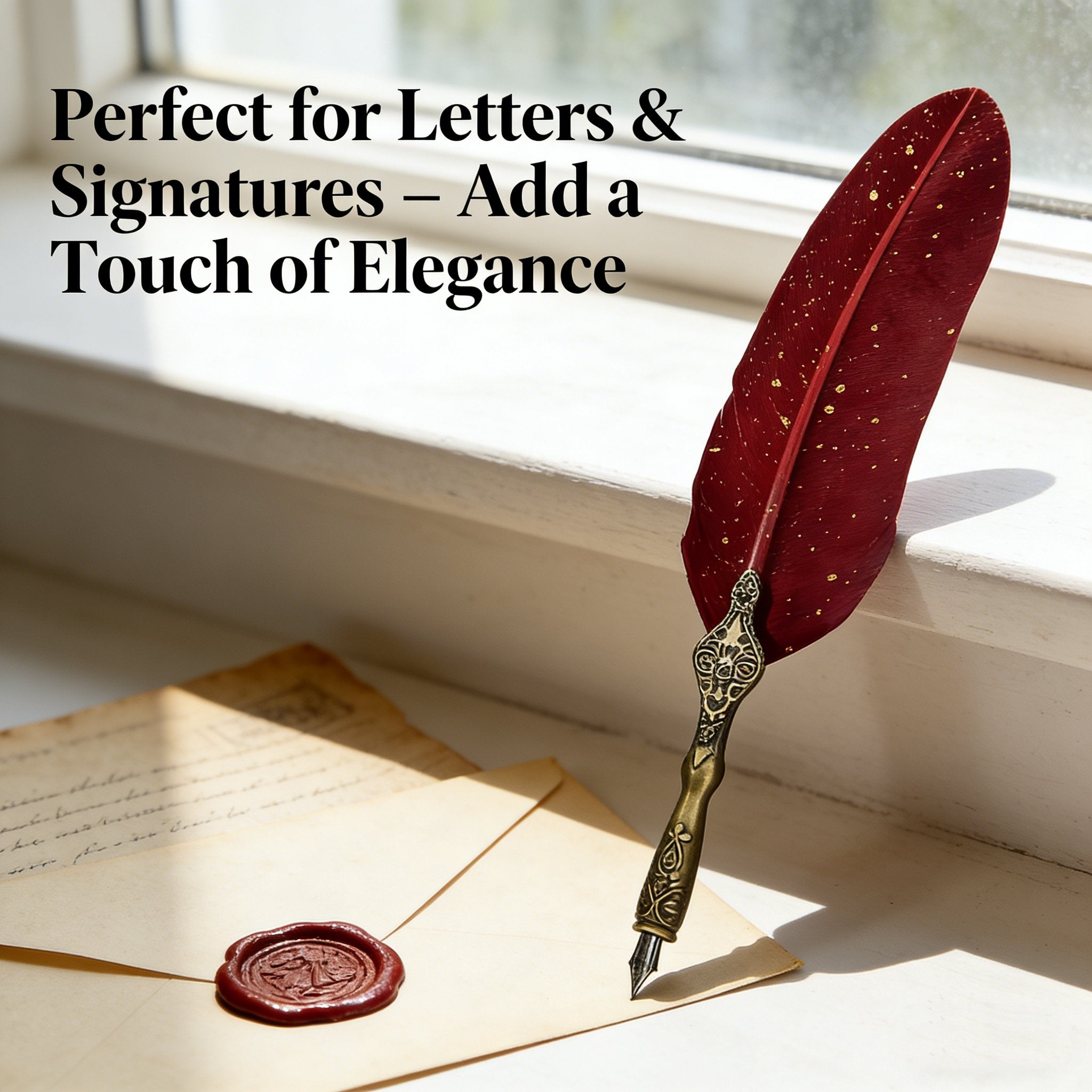 Vintage Signature Pen Calligraphy Set – Feather Pen for Writing