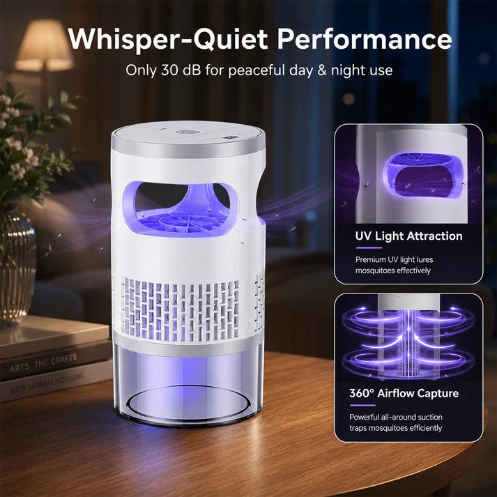 Indoor Fruit Fly & Gnat Trap – Quiet Suction Bug Catcher