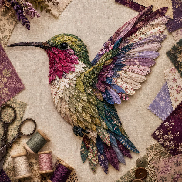 3D Patchwork Bird DIY Craft Kit – Create a Layered Fabric Bird Worth Displaying
