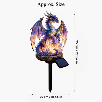 Amethyst Crystal Dragon Solar Garden Light