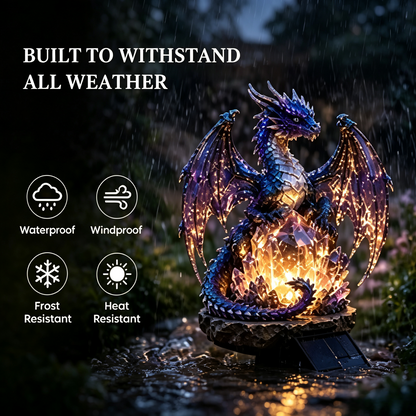 Amethyst Crystal Dragon Solar Garden Light
