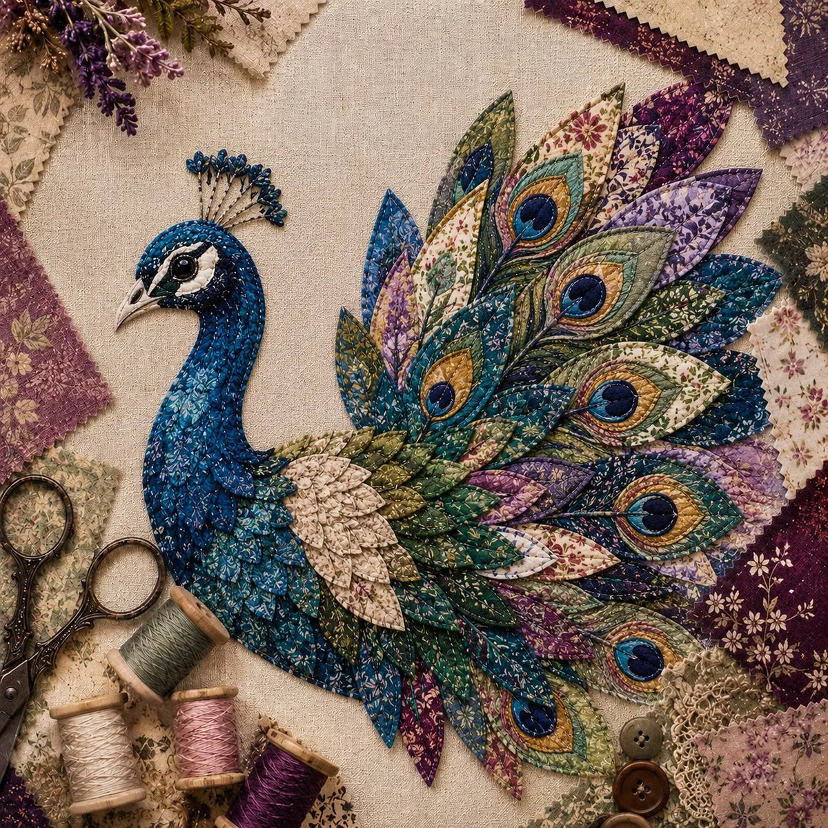 3D Patchwork Bird DIY Craft Kit – Create a Layered Fabric Bird Worth Displaying