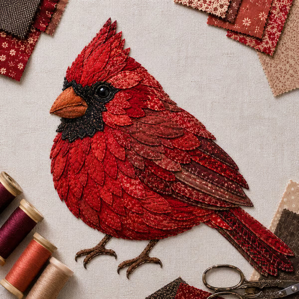 3D Patchwork Bird DIY Craft Kit – Create a Layered Fabric Bird Worth Displaying