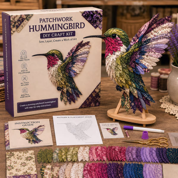 3D Patchwork Bird DIY Craft Kit – Create a Layered Fabric Bird Worth Displaying