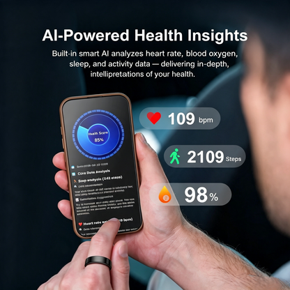 Smart Ring — Track Sleep, Heart Rate & Recovery 24/7. View Health Data Without Your Phone