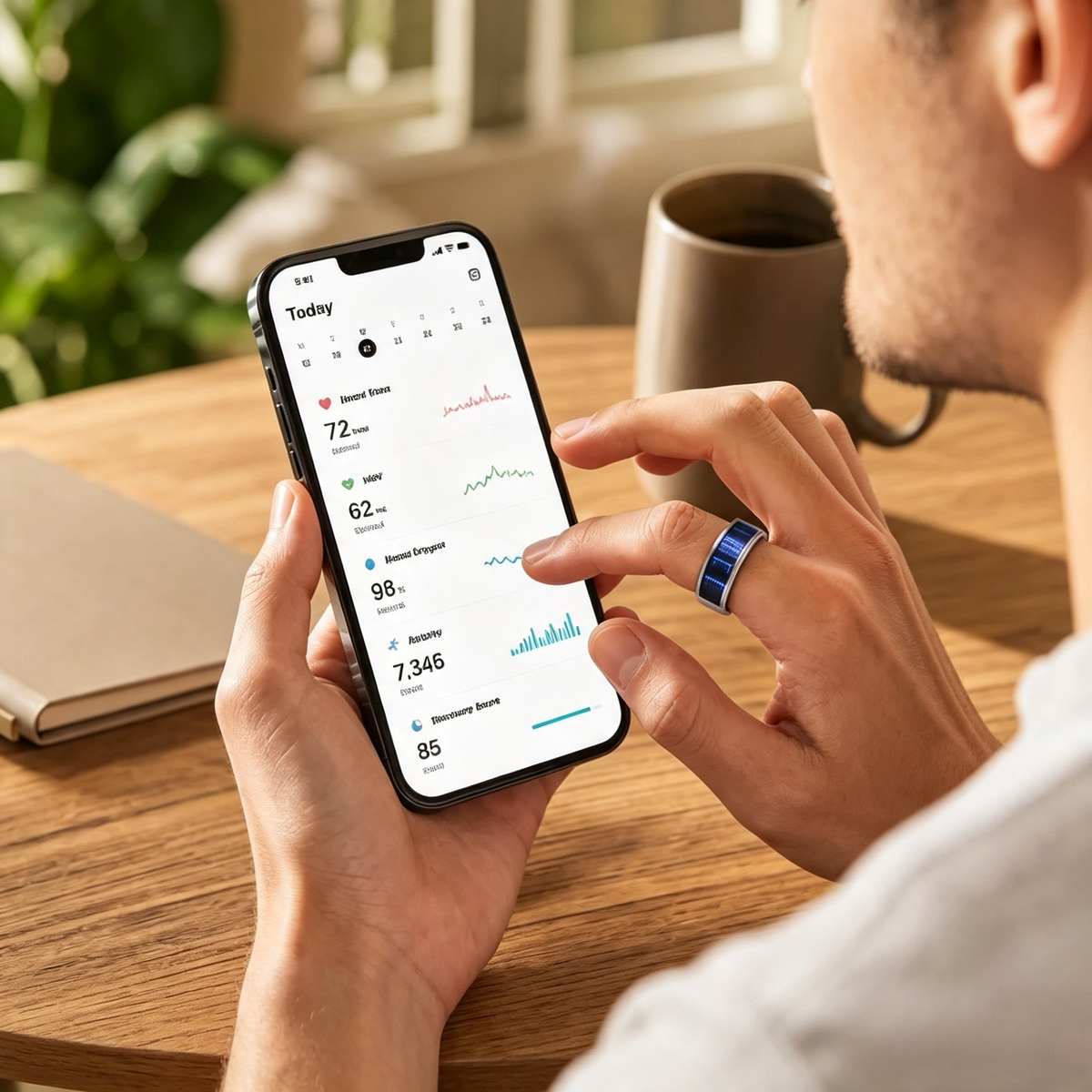 Smart Ring — Track Sleep, Heart Rate & Recovery 24/7. View Health Data Without Your Phone