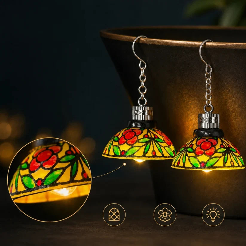 Handmade Vintage Light-Up Chandelier Earrings