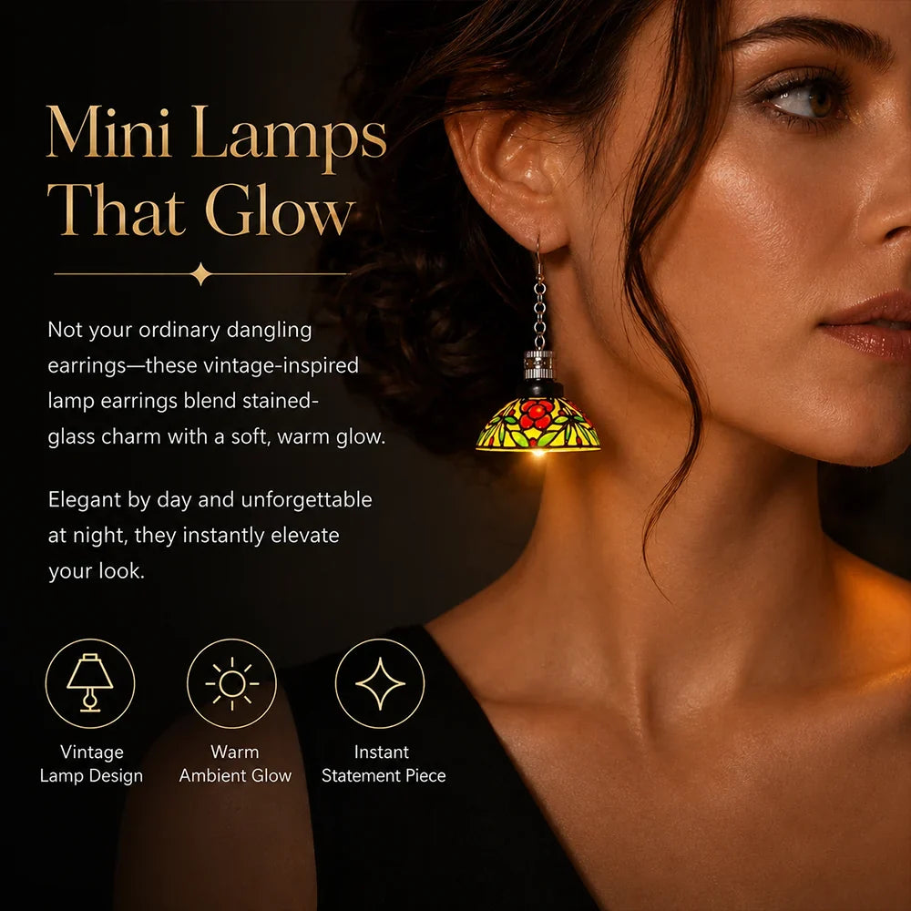 Handmade Vintage Light-Up Chandelier Earrings