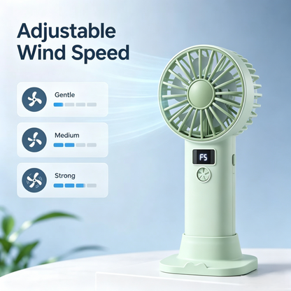 🌬️ Portable Desk Fan With Phone Stand