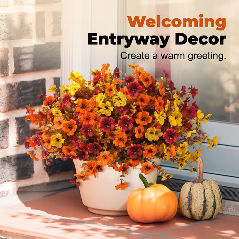 🍁UV-Resistant Artificial Daisy Flowers for Fall Decor Halloween