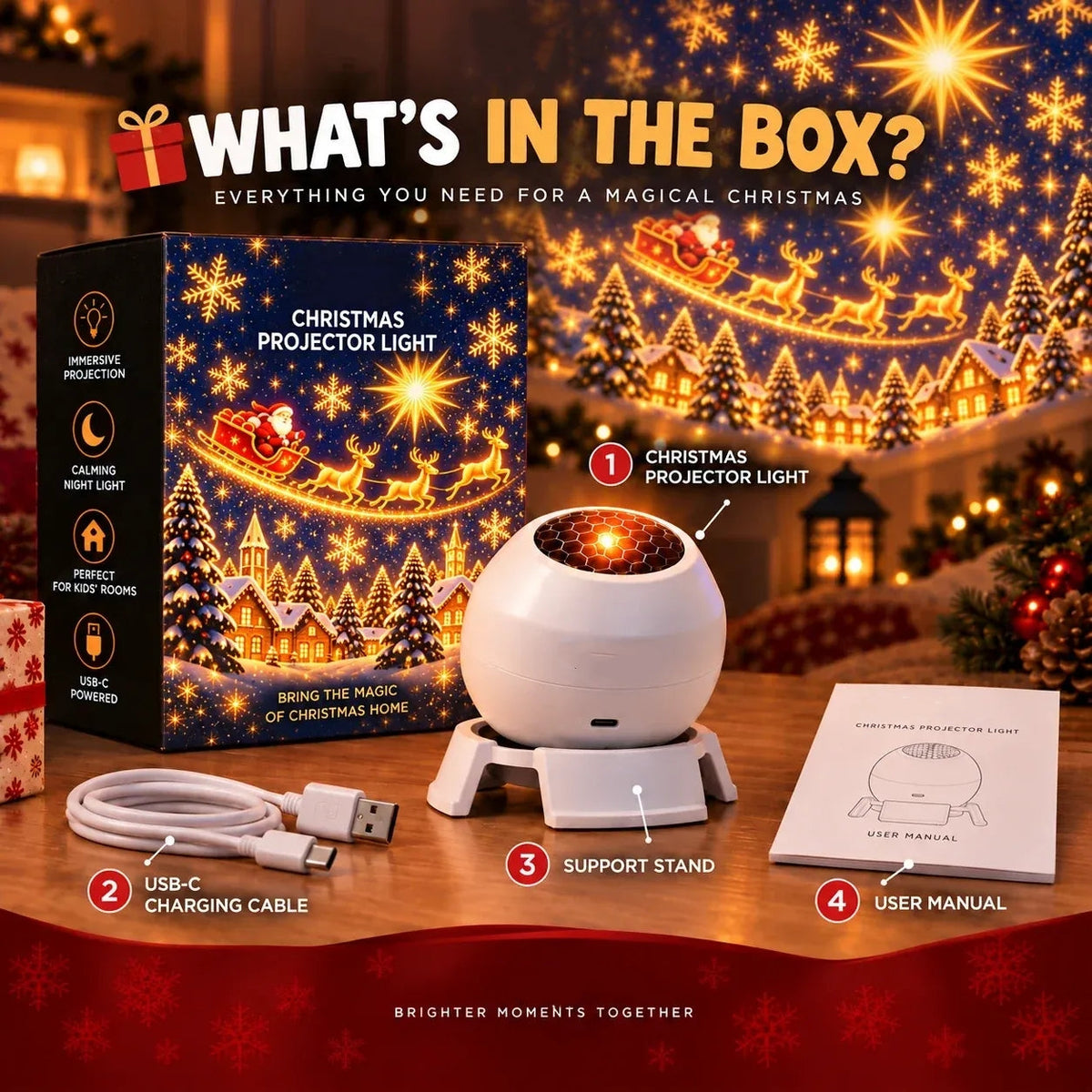 Magical Christmas Projector Light – Turn Your Room Into a Winter Wonderland