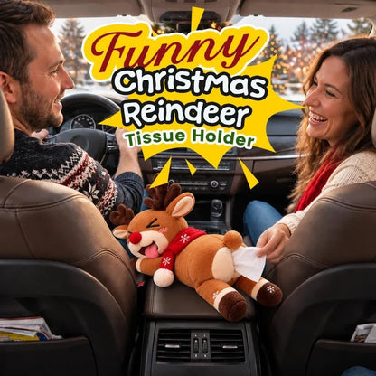 🎉🦌 Funny Christmas Reindeer Tissue Holder – The Cheekiest Christmas Decor! - image 1