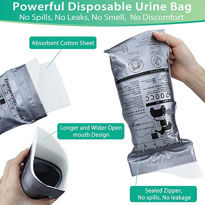 🔥700ML Portable Travel Pee Bags