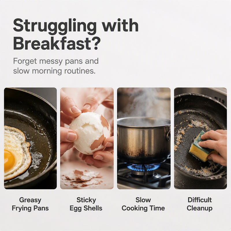 ⏰Microwave Egg Poacher –  Dual‑cavity, non‑stick & easy clean