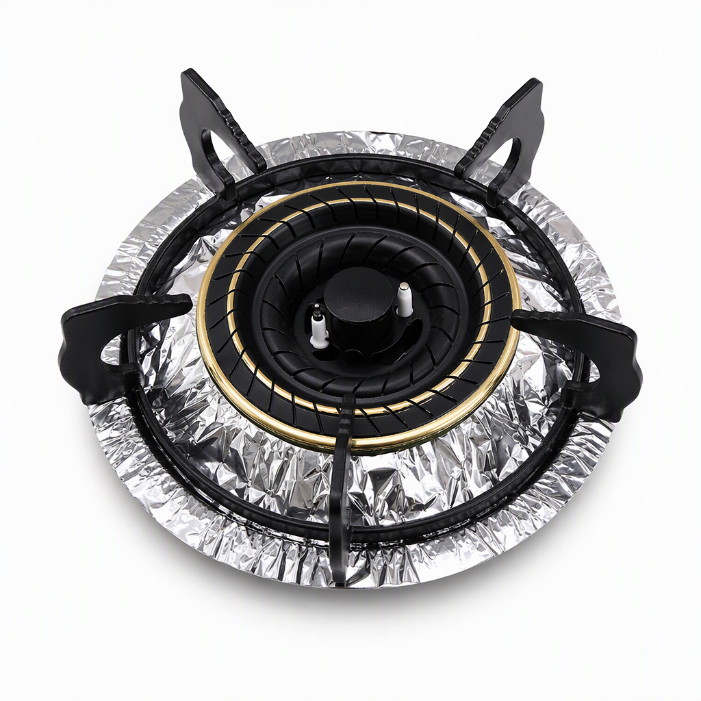 10-Pack Aluminum Foil Gas Stove Burner Liners