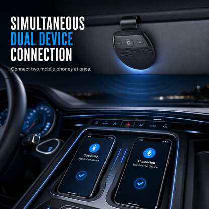 Car Sun Visor Bluetooth Speakerphone – Vibration Auto Power On, Hands-Free Calls 📞